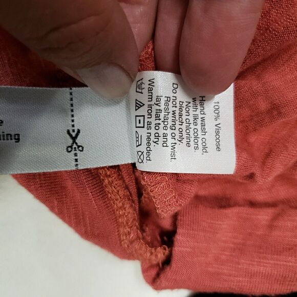 Madewell orange distressed long sleeved tee - Picture 2 of 6